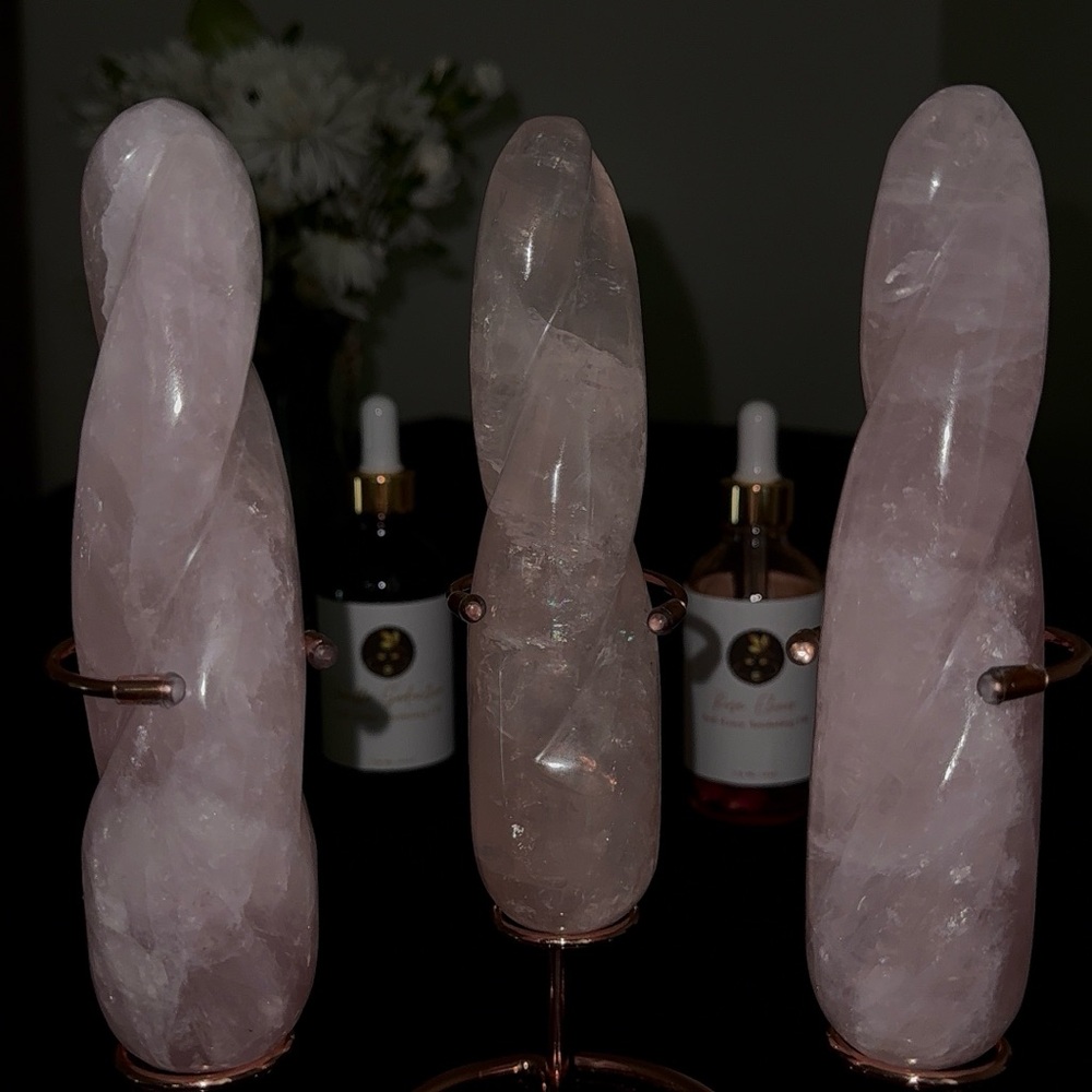 Rose Quartz Crystal Wand